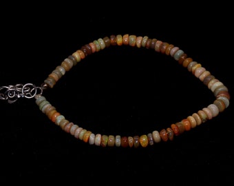 Opal Bracelet| Natural Ethiopian Welo Fire Opal| Ethiopian Opal Beads Bracelet|Rainbow Fire Opal Dainty Bracelet| Genuine Opal Bracelet|