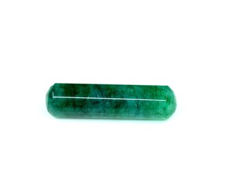 Natural Emerald Pencil Gemstone Emerald Beryl Stone Emerald Loose Gemstone Pendant Size For Making Jewelry