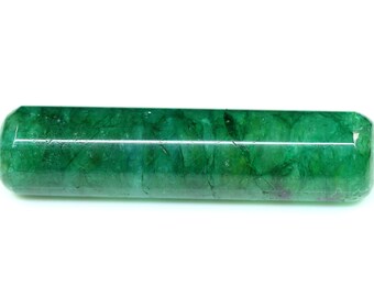 Natural Emerald Pencil Gemstone Emerald Beryl Stone Emerald Loose Gemstone Pendant Size For Making Jewelry