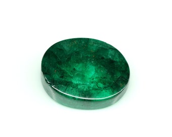 Beryl Emerald Cabochon Gemstone Ring Size Emerald Oval Shape Emerald Loose Gemstone May Birthstone For Making Jewelry 16.50 CT 18x14x6 MM