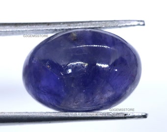 Top Quality Natural Iolite Cabochon Loose Gemstone Pendants Size Iolite Oval Shape Use For Jewelry Gemstone 7.15 Carat 14x10x7 MM