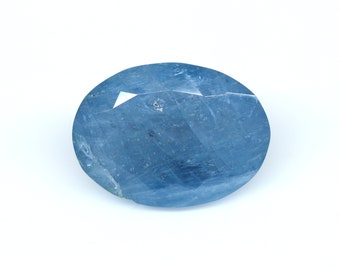 Aquamarine Oval Cut Gemstone Blue Aquamarine Faceted Ring Size Gemstone Aquamarine Crystal Gem For Jewelry 30.35 Ct