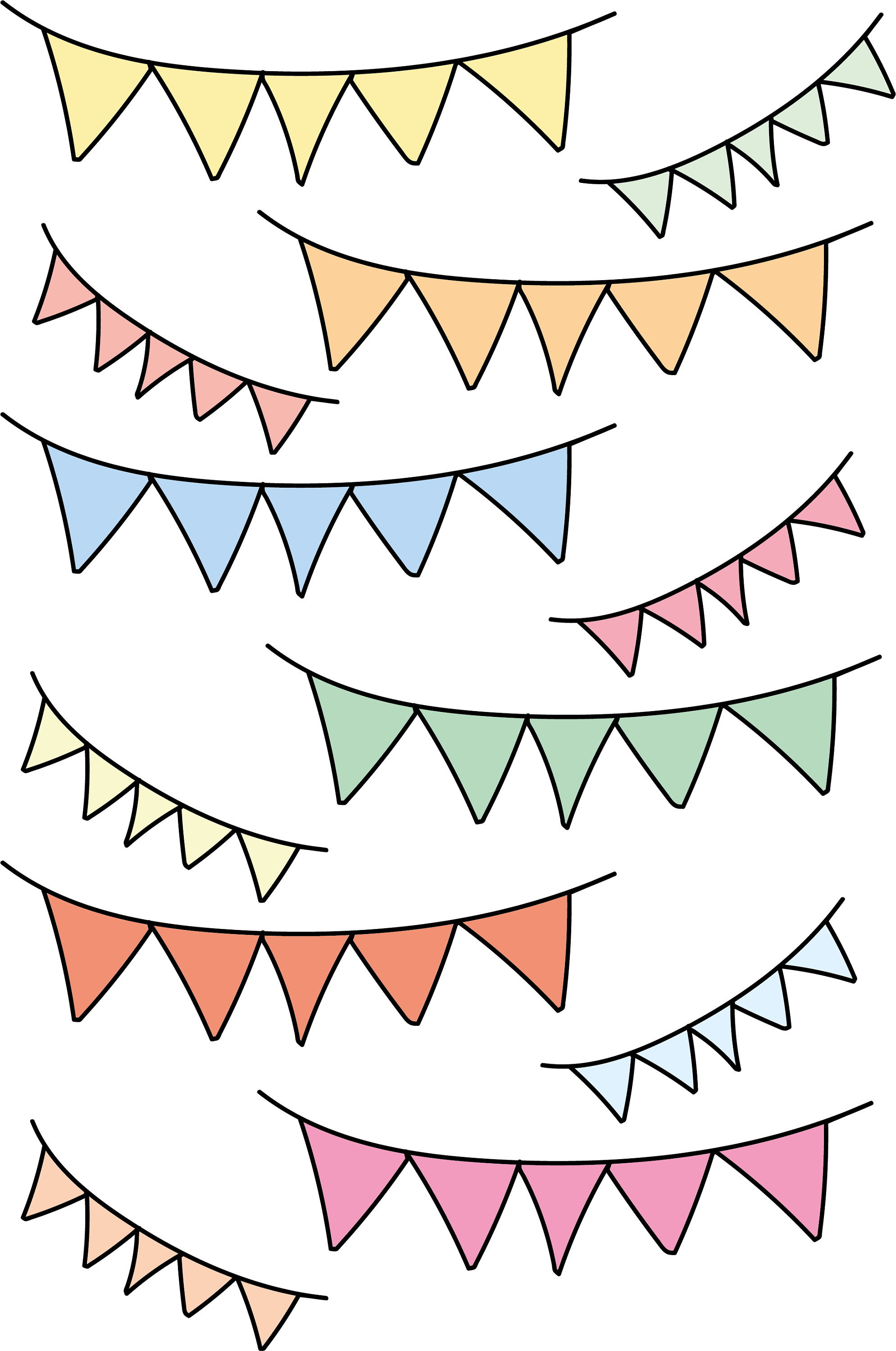 Girlande Clipart 3 Sätze von Girlanden Svg Clipart für Etsy