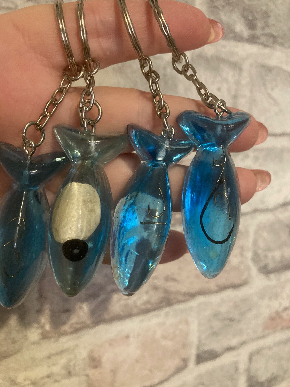 Fish Handmade Resin Keyring Fishing Theme Birthday Gift For Etsy