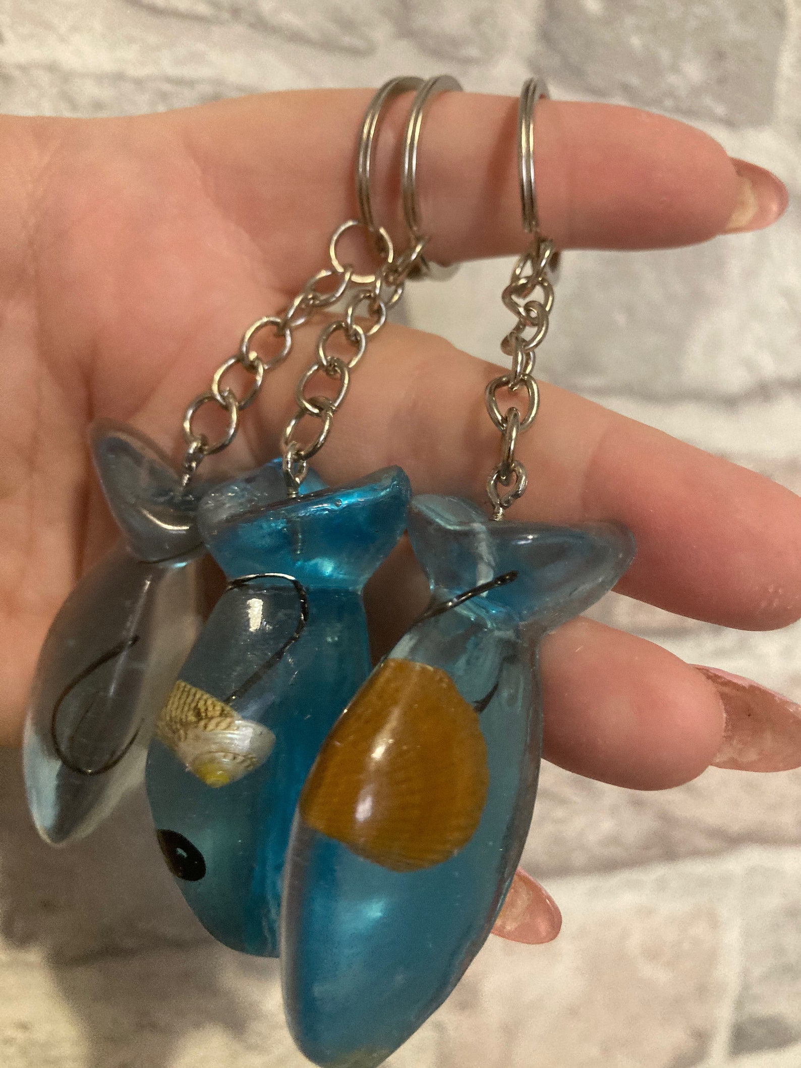 Fish Handmade Resin Keyring Fishing Theme Birthday Gift For Etsy