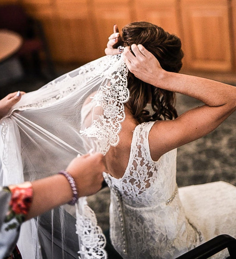 plain veil TS 718 chapel veil waltz veil Bridal veil elegant veil simple veil cathedral veil classic veil floor length veil