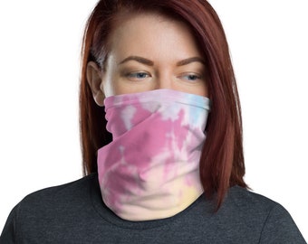 Tie-Dye Face Mask, headband, bandana, wristband, and neck warmer - Gift for EDM Rave Festival Neck Gaiter - Drugs Lsd MDMA Covid