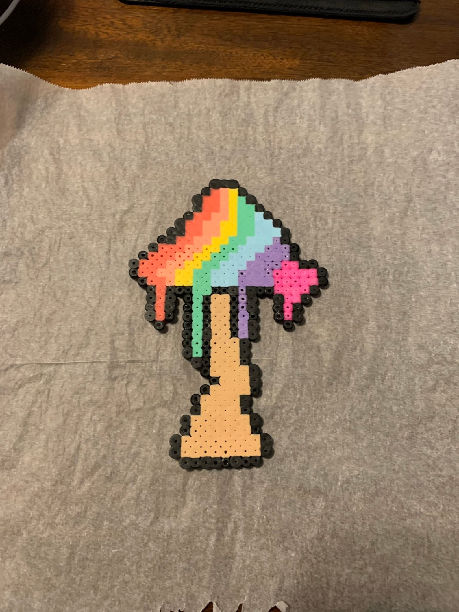Trippy Drippy Mushroom Perler Etsy