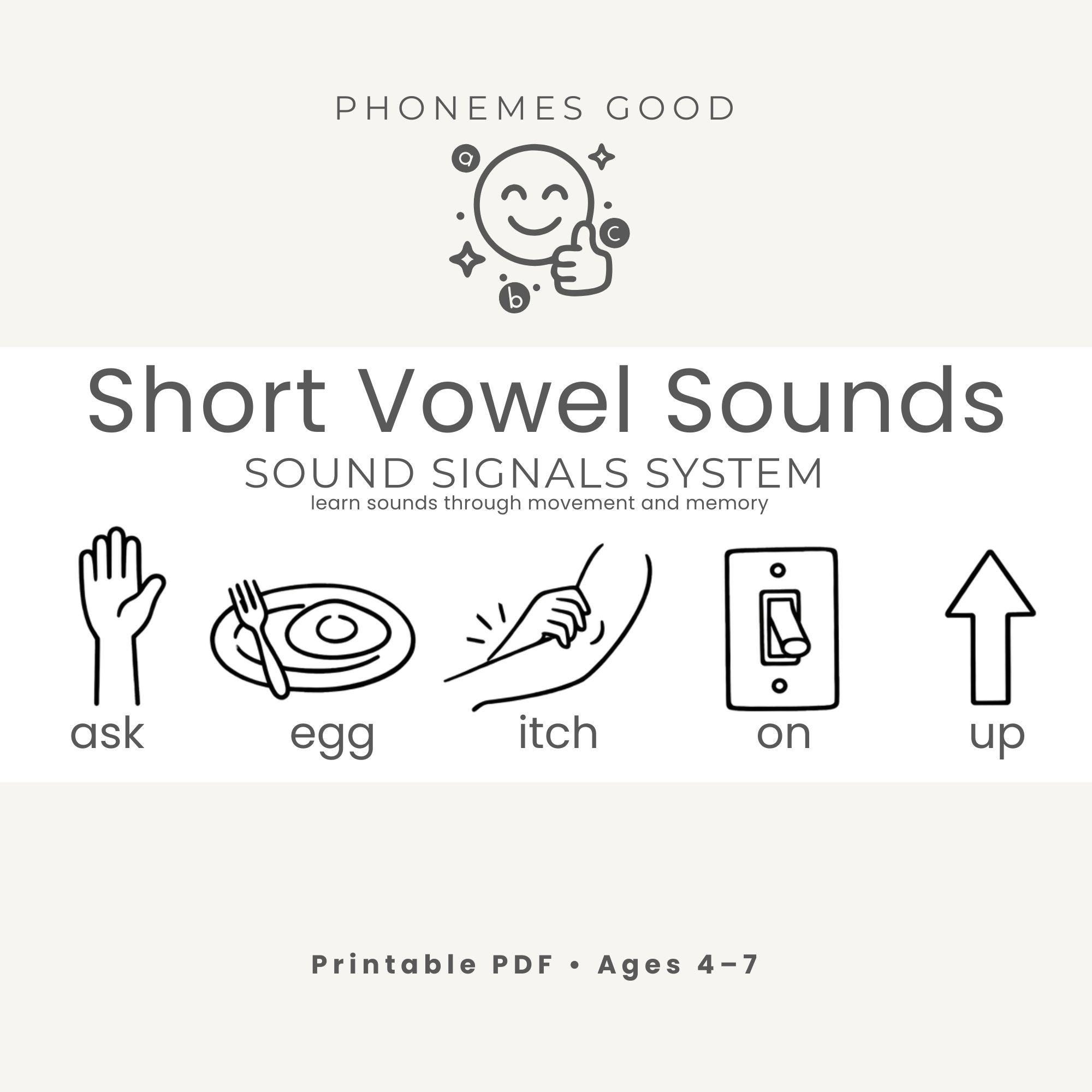Javascript Vowels Hsc Program Phonics Program - Short Vowel Sound Practice - Etsy