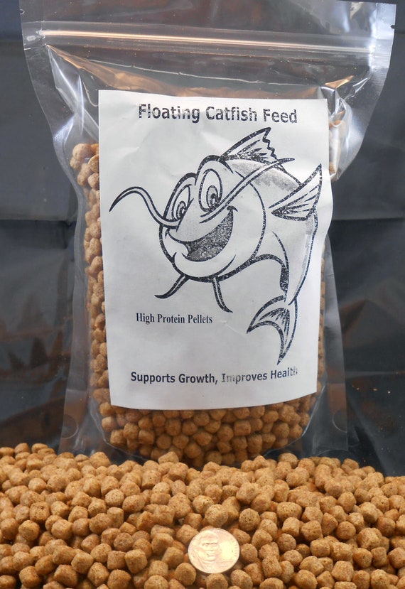 Floating Catfish Feed 14oz High Protein Pellets by Lonesome Etsy