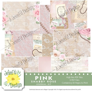 Pink Shabby Rose Journal Kit (all included)