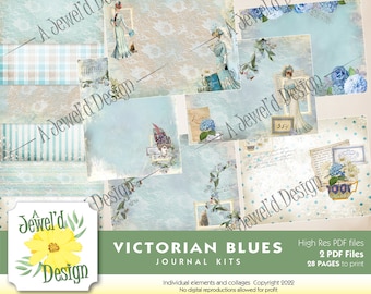 Blue Victorian Journal Kit