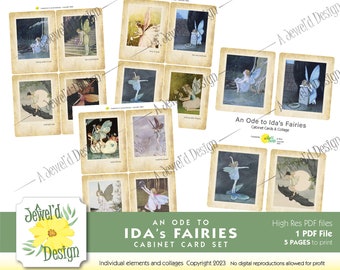 Eine Ode an Idas Feen, Kabinett Karte Journal Karte Set und Collage Seite