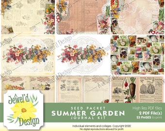 Sommer Garten Samen Paket Digitales Journal Kit