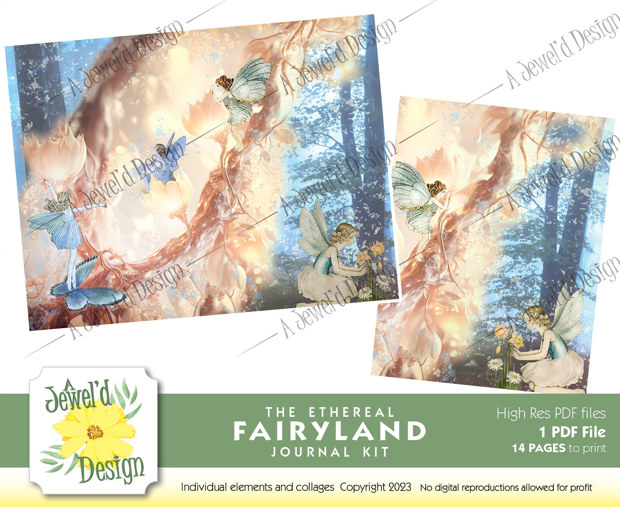 The Ethereal Fairyland Digital Journal Paper Pack and Ephemera Set - Etsy