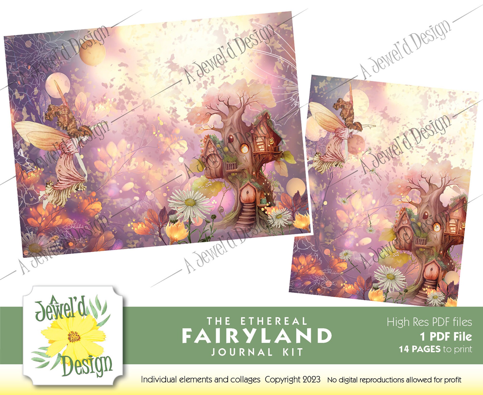 The Ethereal Fairyland Digital Journal Paper Pack and Ephemera Set - Etsy