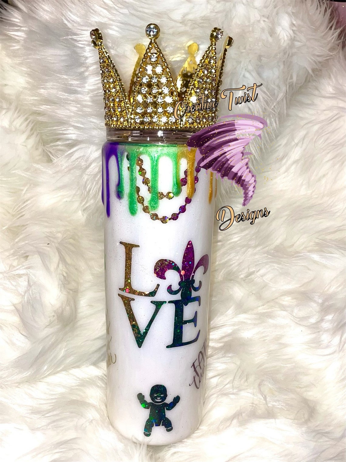 Mardi Gras Tumbler Etsy