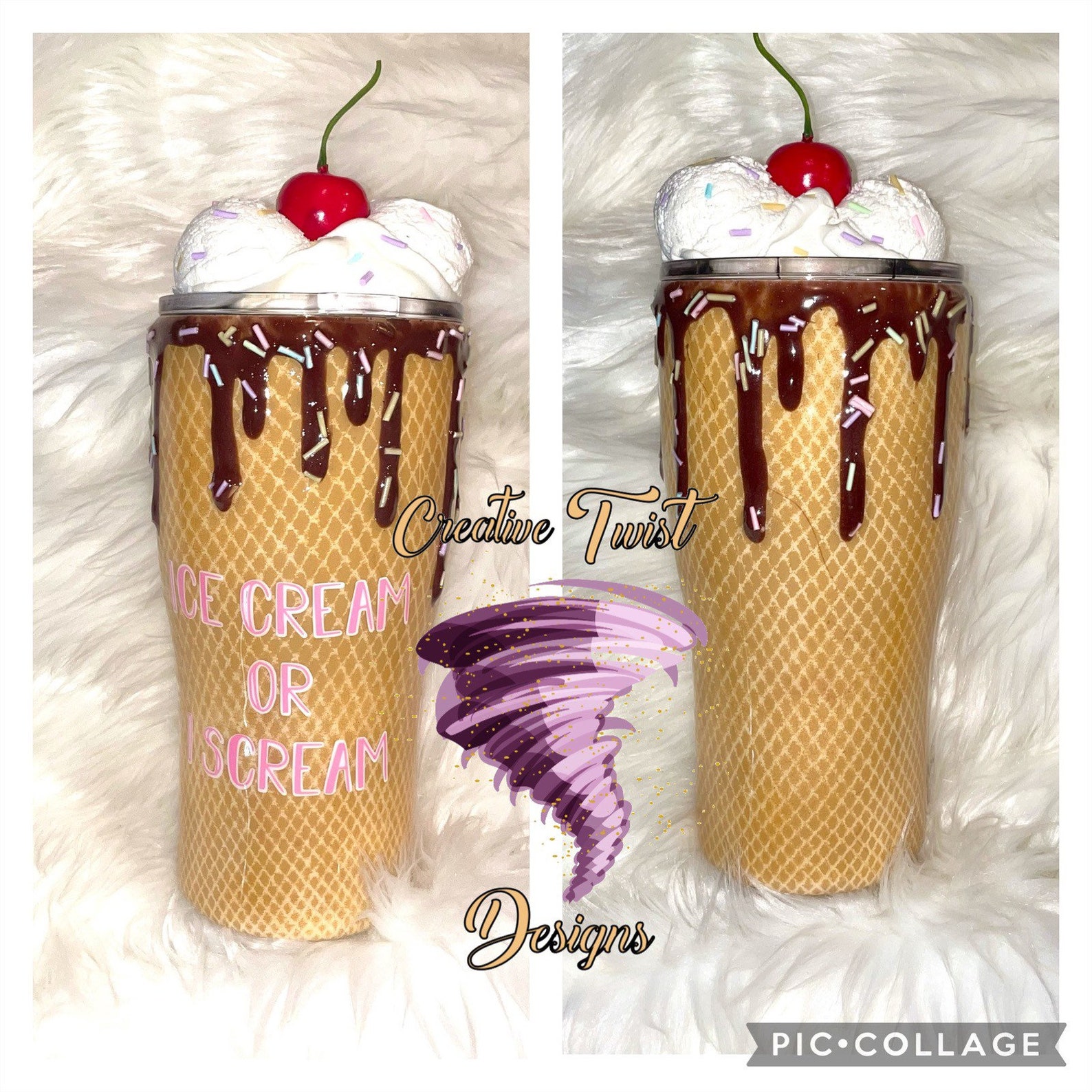 Ice Cream Tumbler Etsy