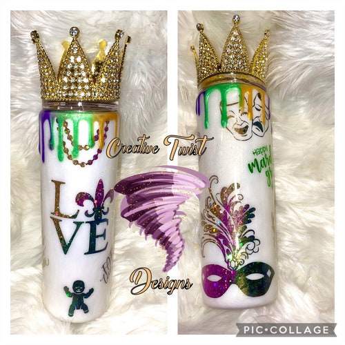 mardi gras tumbler ideas
