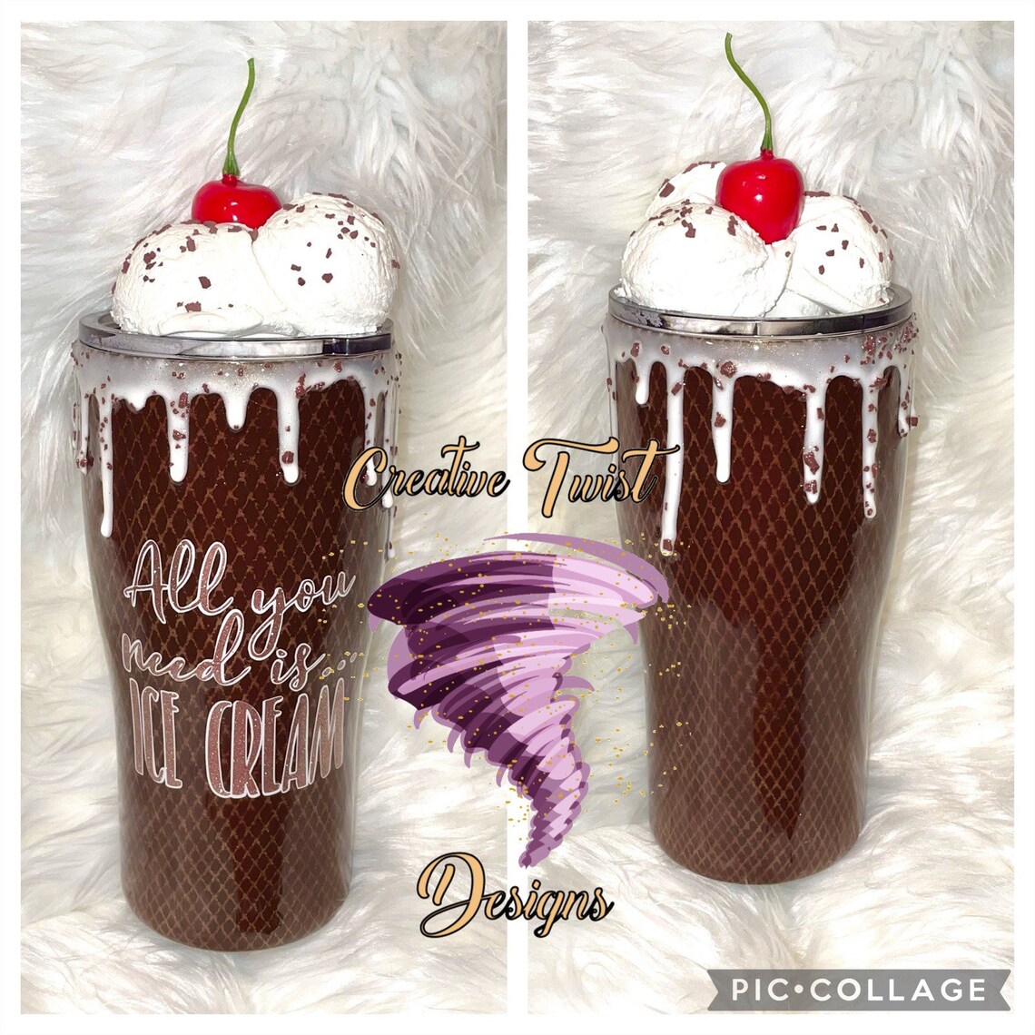 Ice Cream Tumbler Etsy