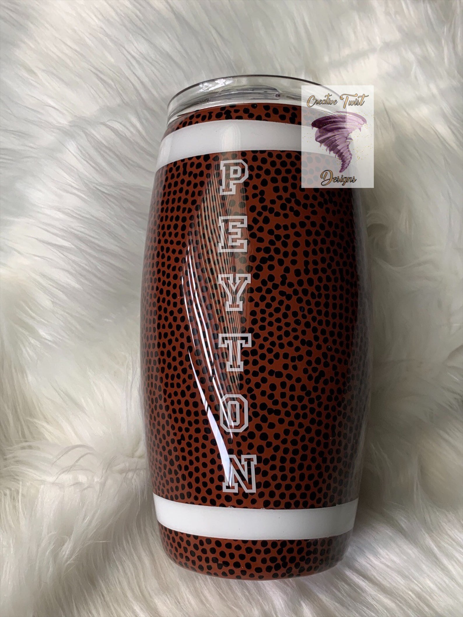 Football Tumbler Etsy