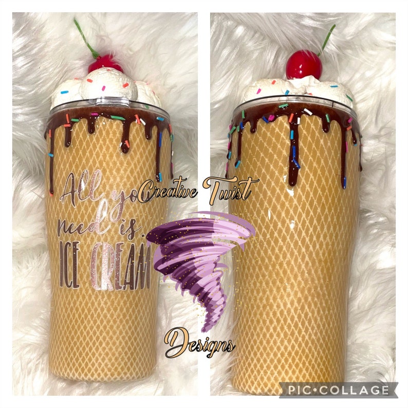 Ice Cream Tumbler Etsy