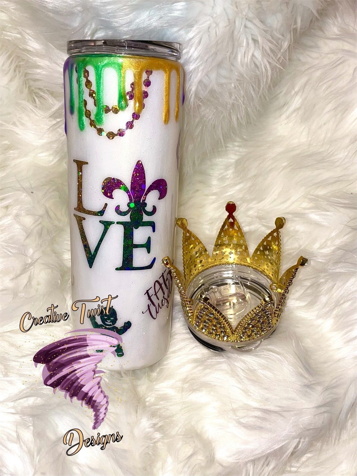 Mardi Gras Tumbler Etsy