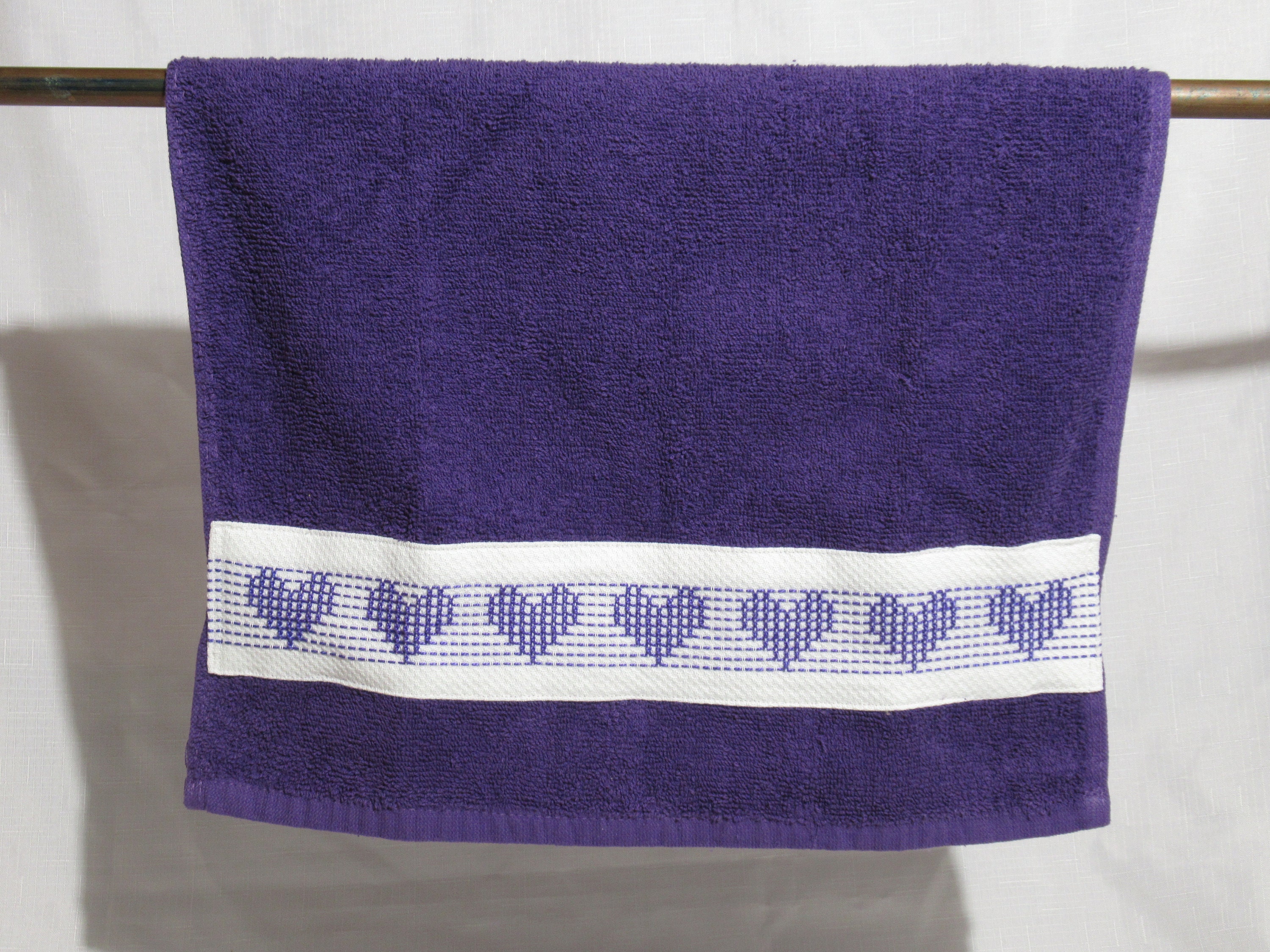 Hand Embroidered Towel Featuring Hearts Etsy Australia