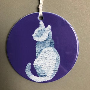 Gray Cat Collage Ornament