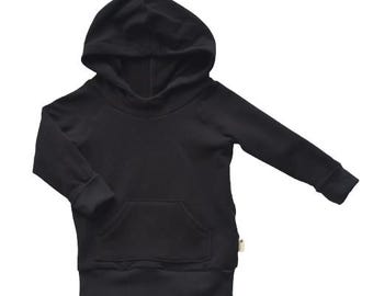 Organic cotton toddler hoodie - dark blue