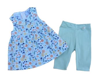 Organic cotton girl's Summer set