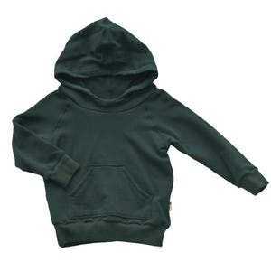 Organic cotton toddler hoodie - forest green