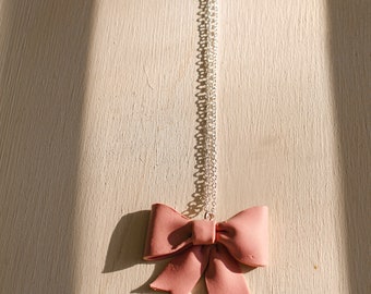 Blush Bow Necklace