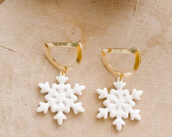 Copos de nieve colgantes