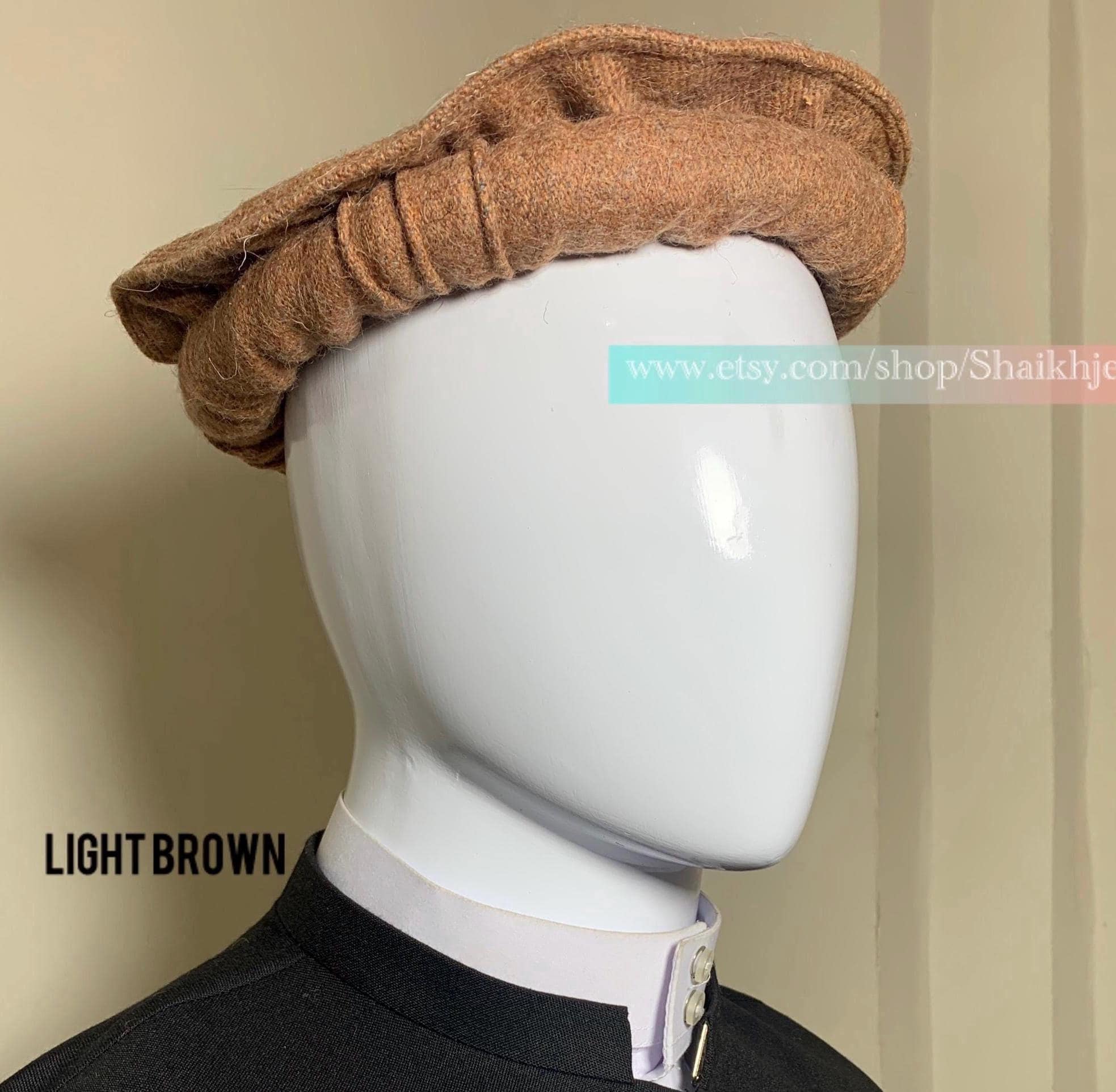 Pakistan Headgear Caps 100% Wool Handmade Chitrali Cap-Afghani