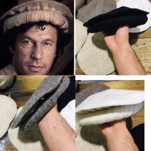 100% Wool Handmade Chitrali Cap-Afghani Pakol topi- wool Hat from Pakistan-stylish cap-winter hats- wool cap pakul-sale- winter cap pakul