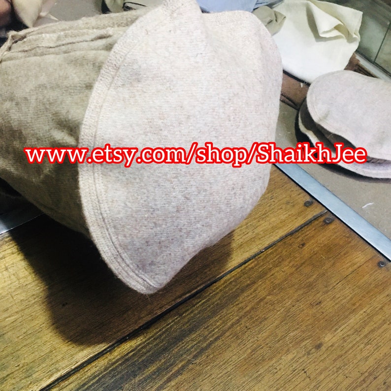 Premium quality 100% Wool Handmade Chitrali Cap-Afghani Pakol topi wool Hat from Pakistan-stylish cap-winter cap unisex hat image 2