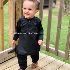 Kids Pakistani tradtional  dress-baby boy's shalwar kameez- cotton blend-afghani kids suits-wedding dress-best gift-indian dresses