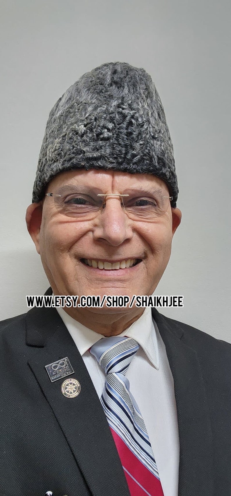 Orignal 100% Hat karakul Qaraqul jinnah cap lamb boardtail kufi fur sheep hat handamade wool sheep hat afghan karzai cap high quality image 3