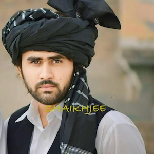 Traditional afghani Pagri- turban - silk pagri - Pakistani lungi - lungee headwear -Pagri hat - Afghan turban