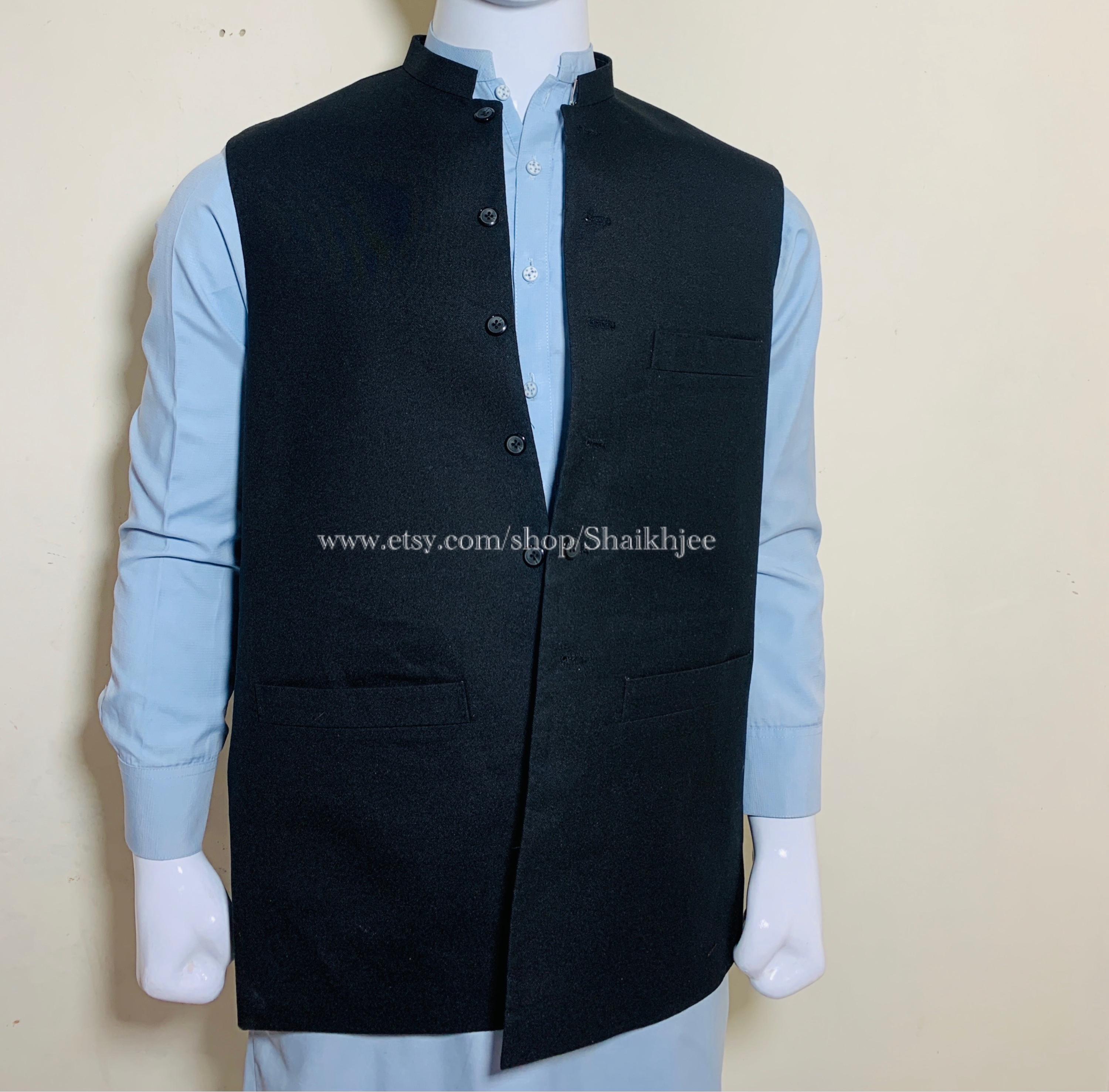 Handmade Pakistani Mens Waistcoat Indian Style Waistcoat Wedding Party wear Waistcoat Vest Summer Waistcoat Afghani Waskat Gift Etsy Israel