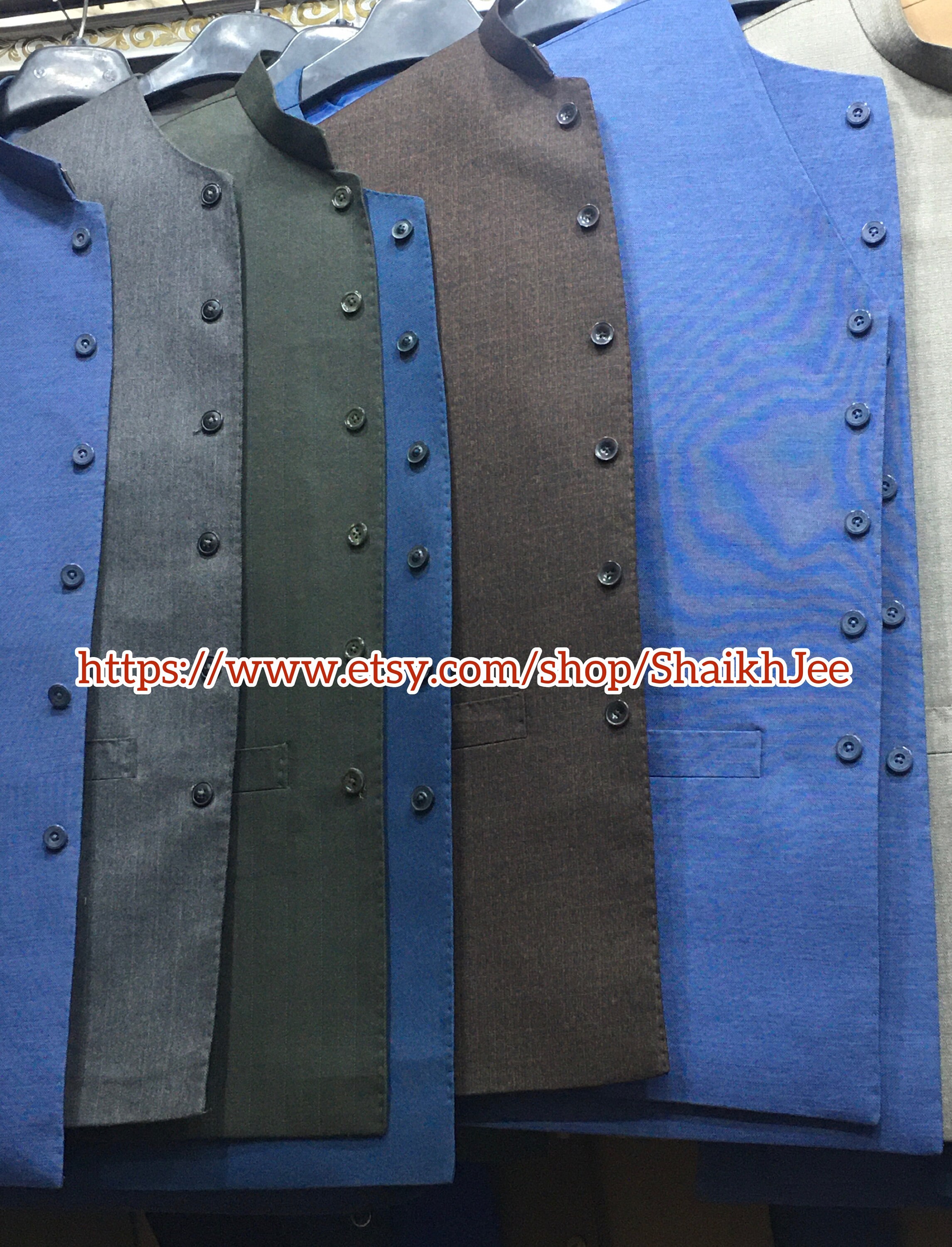 Handmade Pakistani Mens Waistcoat Indian Style Waistcoat Etsy
