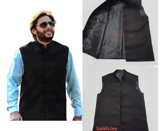 Handmade Pakistani men’s waistcoat | Indian style waistcoat | wedding party-wear waistcoat | vest | summer waistcoat | afghani waskat | gift