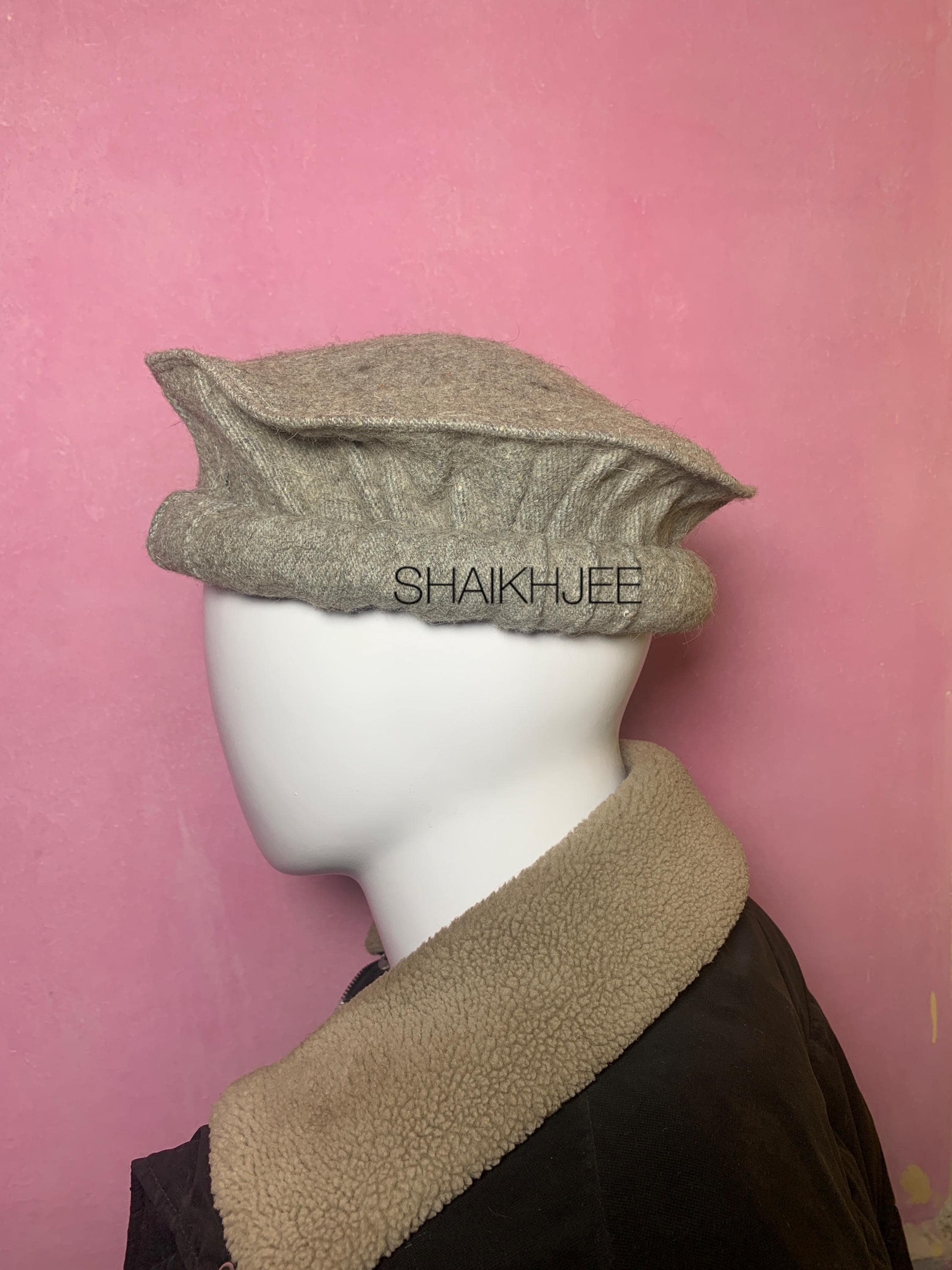 Premium Quality 100% Wool Handmade Chitrali Cap-afghani Pakol Topi