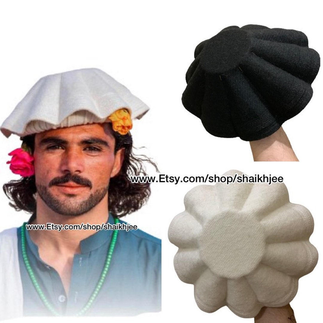 Wazirstani Traditional 100% Woolen Pakol Hat, Wool Hats , Afghani Pakul ...