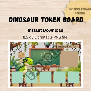Reward Chart, Token Board, Token Economy Dinosaur