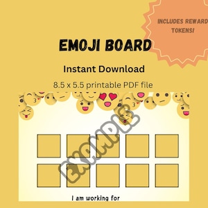 Reward Chart, Token Board, Token Economy Emoji