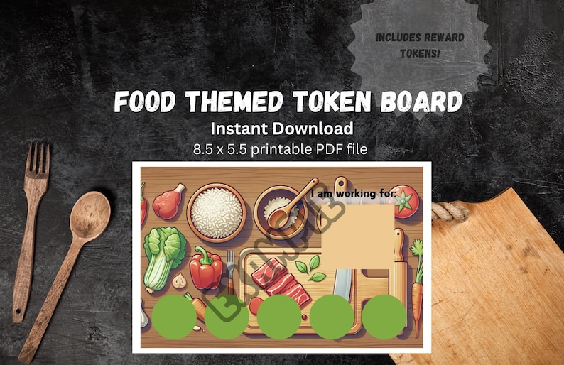 Reward Chart, Token Board, Token Economy Food - Etsy