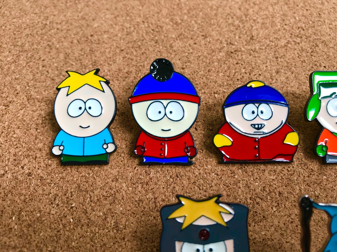 SET OF 7 South Park 1.25 Enamel Pins Brand New Etsy