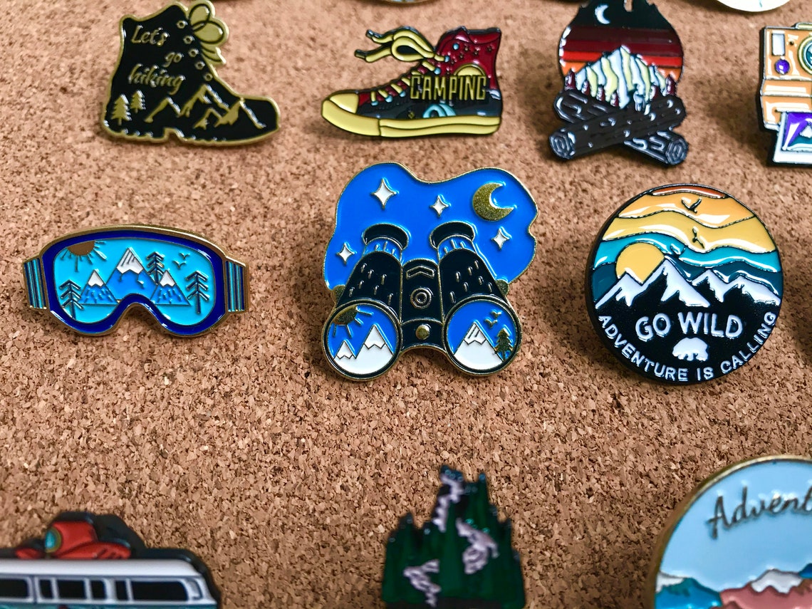 SET OF 20 Camping Outdoors Hiking Nature Enamel Pins Etsy